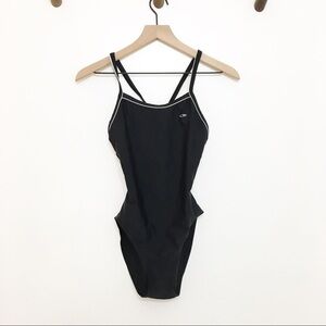 Champion Black w White Trim One Piece Swimsuit